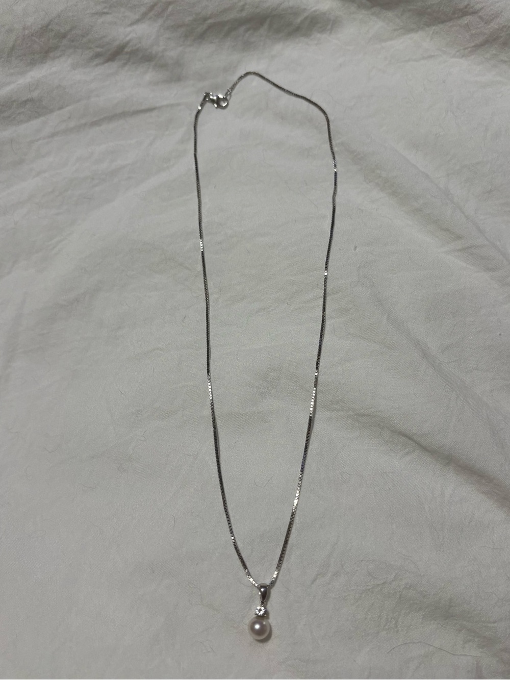 sterling silver pearl necklace